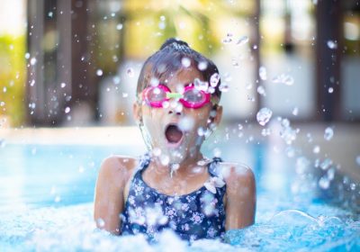 Baby swimming lesson