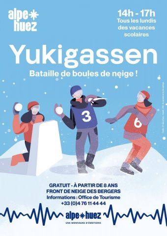 Yukigassen snowball fight_Alpe d’Huez