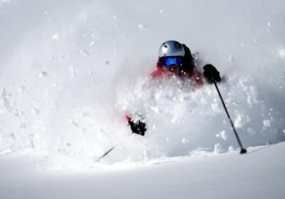 Off-piste skiing at the Grand Sablat glacier