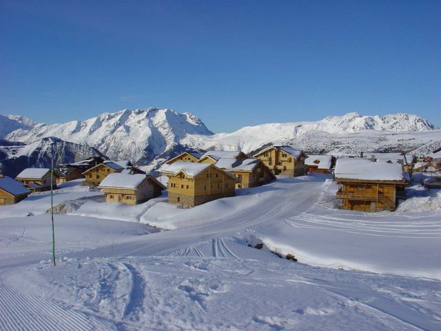 Outside view with the ski area